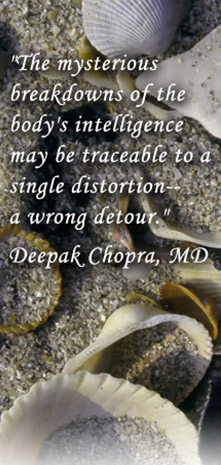 The mysterious breakdowns of the body's intelligence may be traceable to a single distorion - a wrong detour. Deepak Chopra, MD